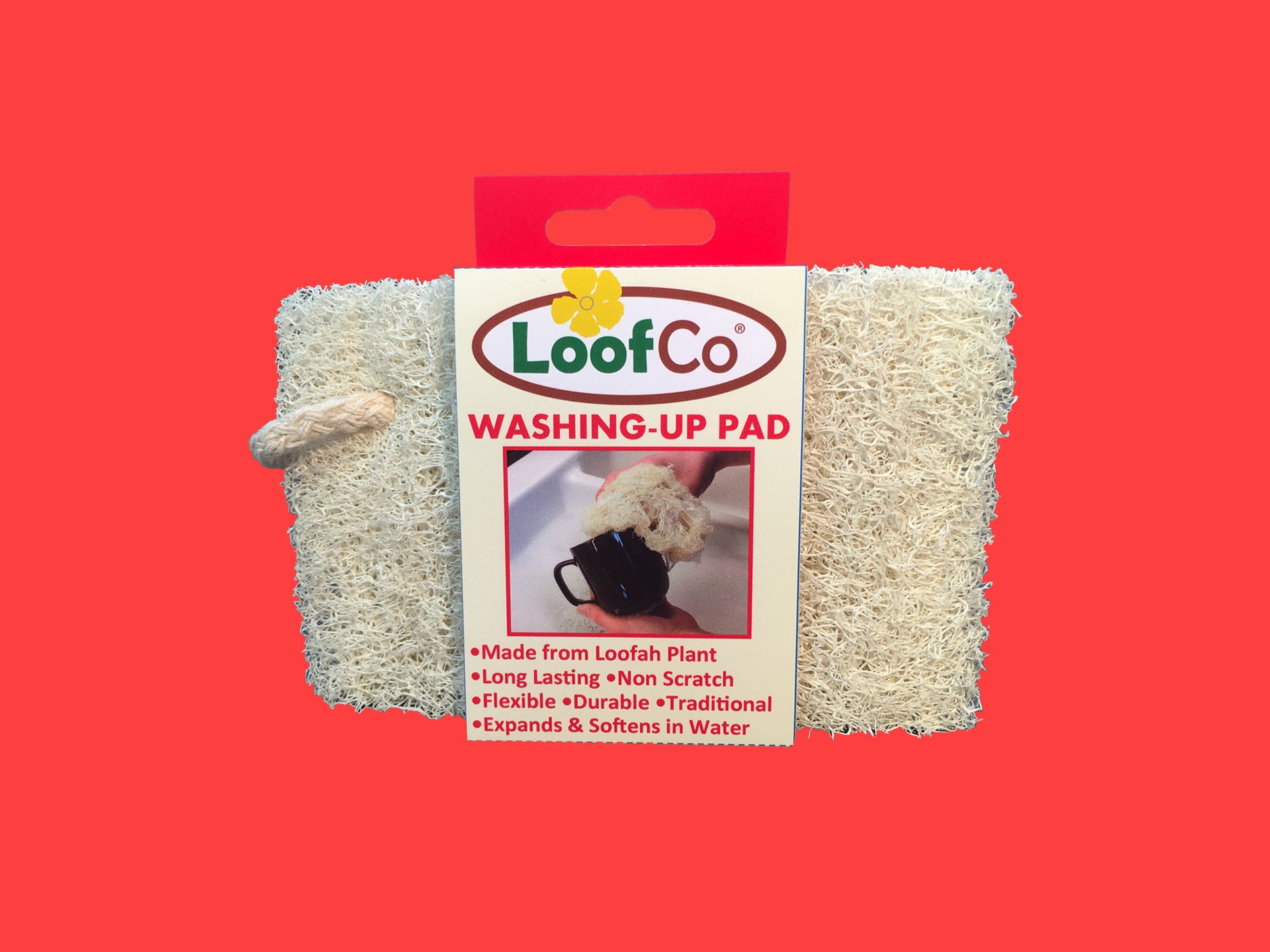 LoofCo natural loofah biodegradable washing-up pad