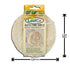 LoofCo Bath-Time Smile loofah pad in packaging with measurements