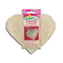 LoofCo Bath-Time Heart Loofah Pad in packaging– handmade heart-shaped exfoliating loofah for sustainable skincare