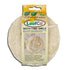 LoofCo Bath-Time Smile in packaging on white background- a playful smiley faced shaped loofah pad for gentle exfoliation
