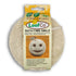 LoofCo Bath-Time Smile in packaging on white background- a playful smiley faced shaped loofah pad for gentle exfoliation