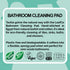 LoofCo Bathroom Cleaning Pad  visual of product description on turquoise background with eco logos