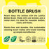  LoofCo Bottle Brush visual of product description on yellow background with eco logos