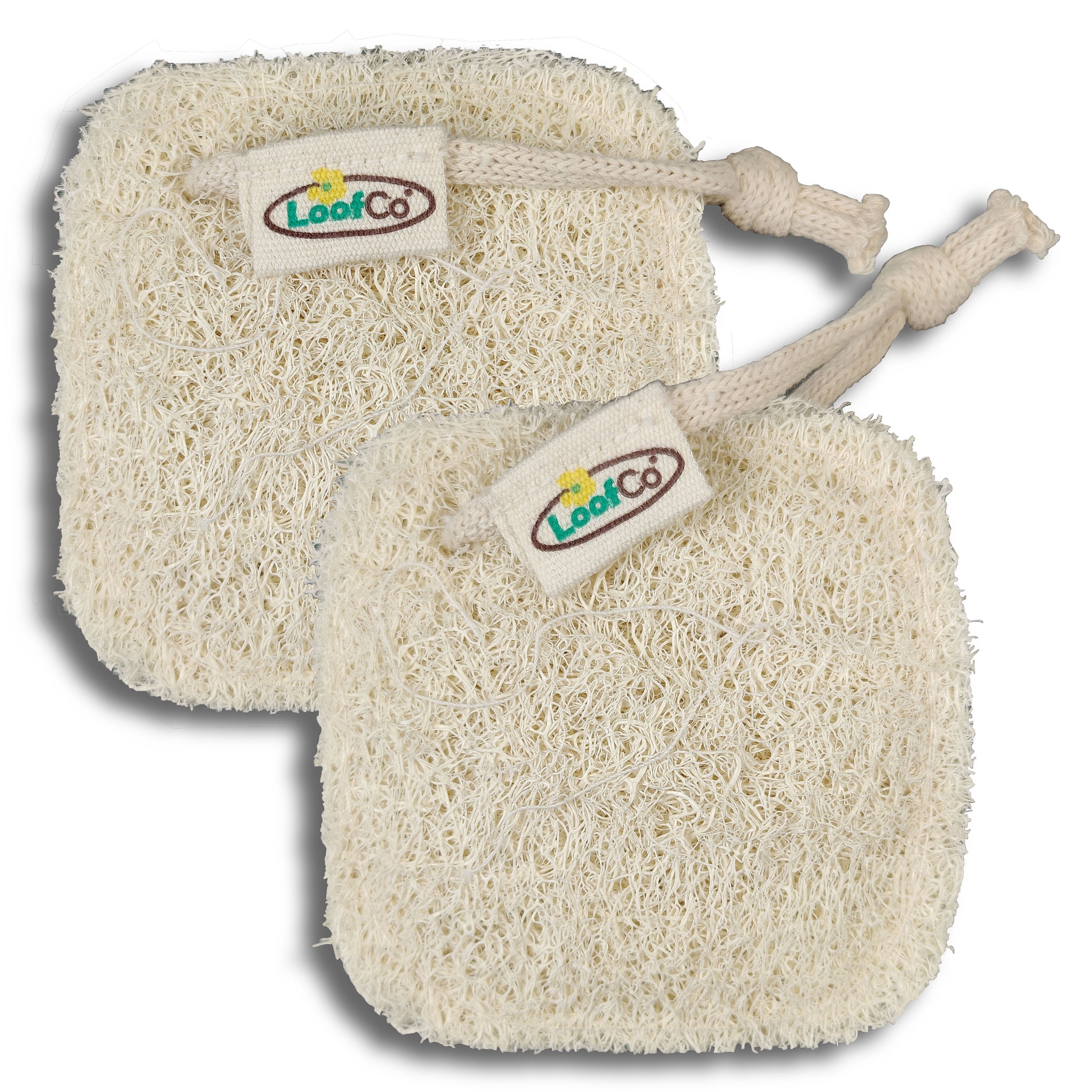 LoofCo Cleaning Pad 2-Pack | Natural Loofah Scrubbing Pad | Plastic Free