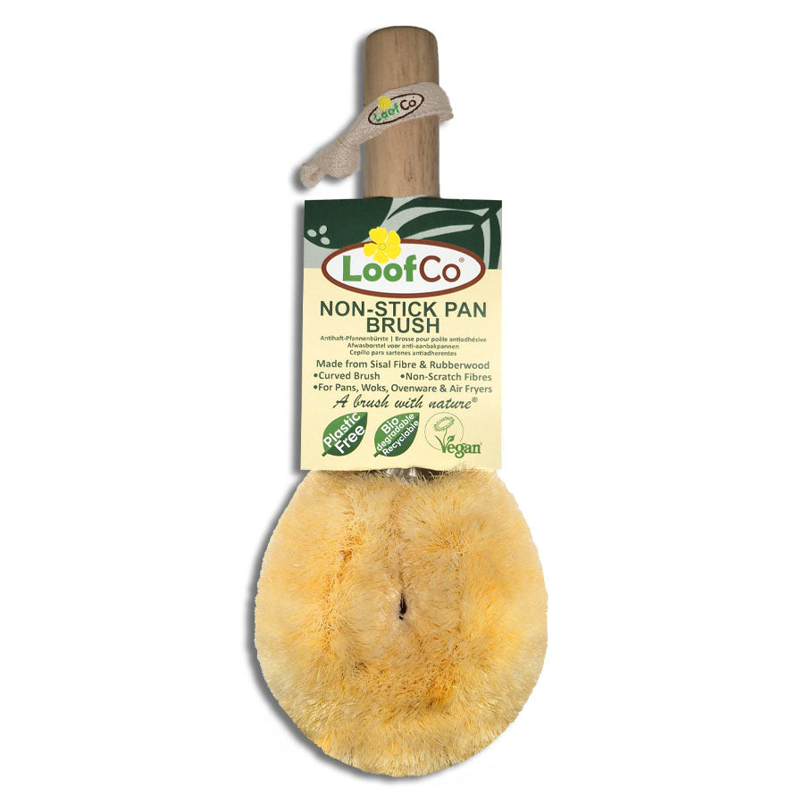 LoofCo non-stick pan brush with packaging on a white background