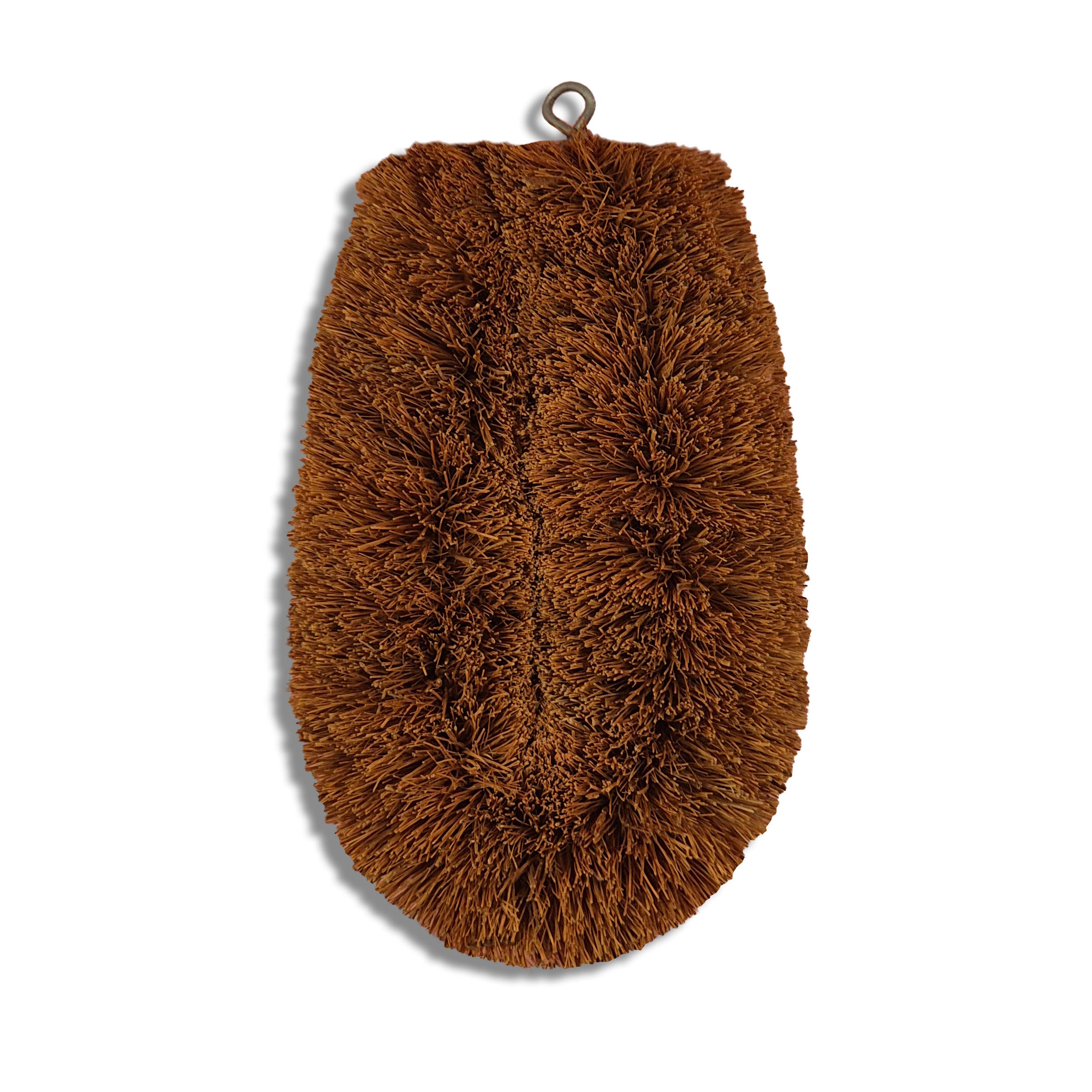 unlabelled LoofCo scrubbing brush made from coconut coir fibres on white background