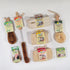 Set of 8 LoofCo washing-up and  kitchen cleaning products including sponges, scrubbers, and cloths on a white background.