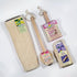 Set of LoofCo body products including a long-handled back brush, back scrubber, and drybody brush with packaging on a white background.